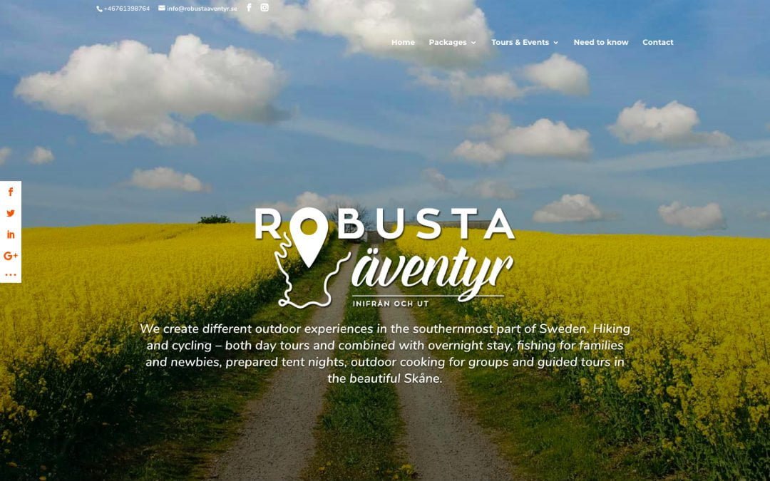 Robusta Äventyr – en hemsida i WordPress & Divi